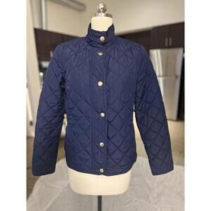 Ralph Lauren Quilted Puffer Jacket Navy Sz M Womens